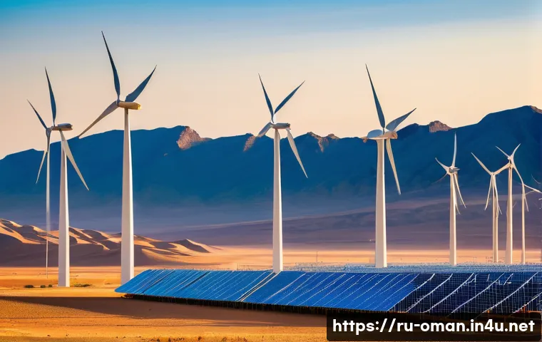 오만의 환경 보호 노력 - A Futuristic Oasis: Yiti Sustainable City**
"A panoramic, high-angle shot of the 'Yiti Sustainable C...